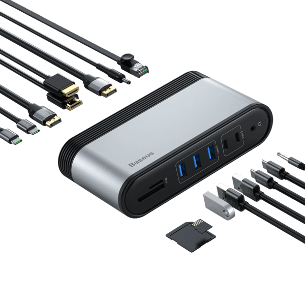 Baseus Working Station Multifunctional 16-IN-1 Type-C HUB AdapterDark - Image 6