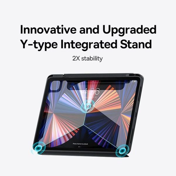 Baseus Safattach Y-Type magnectic stand case for pad pro 12.9-inch - Image 2